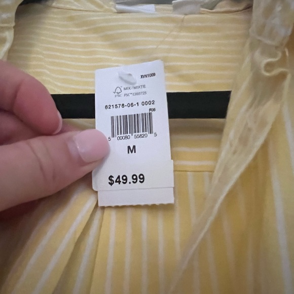 Yellow and White Striped Button Down - Picture 2 of 2